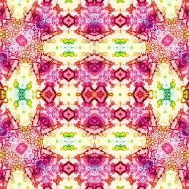 Kusursuz kaleydoskop deseni. Soyut etnik köken. Kusursuz bir doku. Yaratıcı bir geçmiş. Çizimler