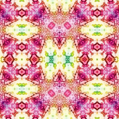 Kusursuz kaleydoskop deseni. Soyut etnik köken. Kusursuz bir doku. Yaratıcı bir geçmiş. Çizimler