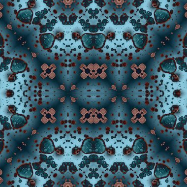 Kusursuz kaleydoskop deseni. Soyut etnik köken. Kusursuz bir doku. Yaratıcı bir geçmiş. Çizimler