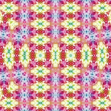 Kusursuz kaleydoskop deseni. Soyut etnik köken. Kusursuz bir doku. Yaratıcı bir geçmiş. Çizimler