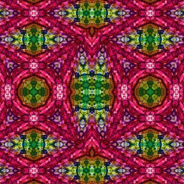 Kusursuz kaleydoskop deseni. Soyut etnik köken. Kusursuz bir doku. Yaratıcı bir geçmiş. Çizimler