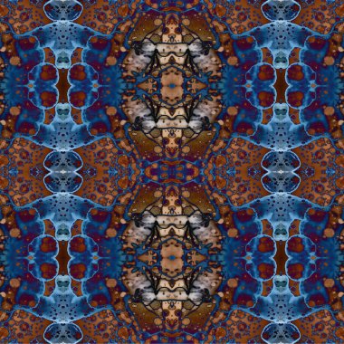 Kusursuz kaleydoskop deseni. Soyut etnik köken. Kusursuz bir doku. Yaratıcı bir geçmiş. Çizimler