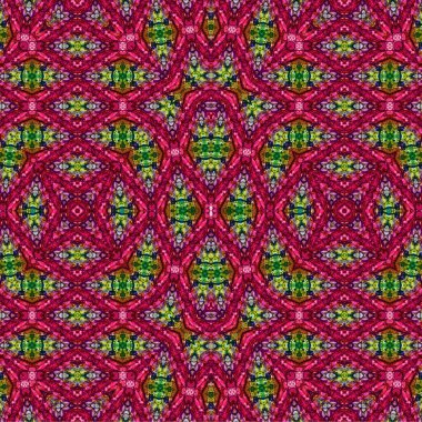 Kusursuz kaleydoskop deseni. Soyut etnik köken. Kusursuz bir doku. Yaratıcı bir geçmiş. Çizimler