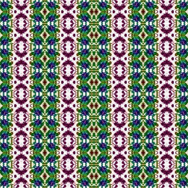 Kusursuz kaleydoskop deseni. Soyut etnik köken. Kusursuz bir doku. Yaratıcı bir geçmiş. Çizimler