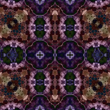 Kusursuz kaleydoskop deseni. Soyut etnik köken. Kusursuz bir doku. Yaratıcı bir geçmiş. Çizimler