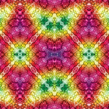 Kusursuz kaleydoskop deseni. Soyut etnik köken. Kusursuz bir doku. Yaratıcı bir geçmiş. Çizimler