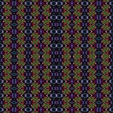 Kusursuz kaleydoskop deseni. Soyut etnik köken. Kusursuz bir doku. Yaratıcı bir geçmiş. Çizimler