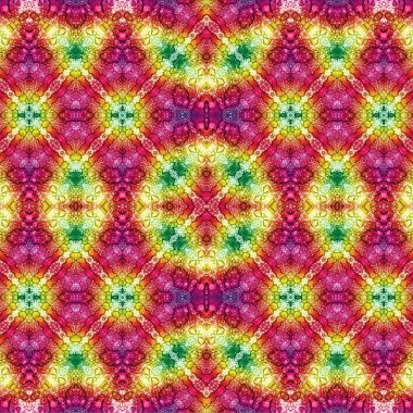 Kusursuz kaleydoskop deseni. Soyut etnik köken. Kusursuz bir doku. Yaratıcı bir geçmiş. Çizimler