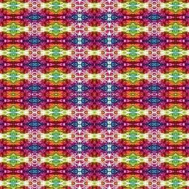 Kusursuz kaleydoskop deseni. Soyut etnik köken. Kusursuz bir doku. Yaratıcı bir geçmiş. Çizimler