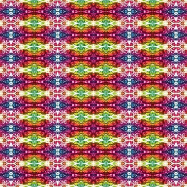 Kusursuz kaleydoskop deseni. Soyut etnik köken. Kusursuz bir doku. Yaratıcı bir geçmiş. Çizimler