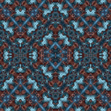 Kusursuz kaleydoskop deseni. Soyut etnik köken. Kusursuz bir doku. Yaratıcı bir geçmiş. Çizimler