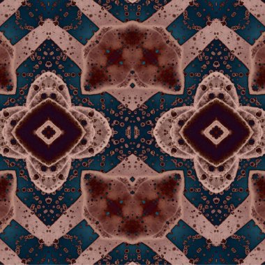 Kusursuz kaleydoskop deseni. Soyut etnik köken. Kusursuz bir doku. Yaratıcı bir geçmiş. Çizimler