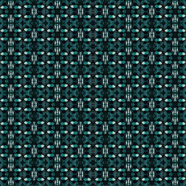 Kusursuz kaleydoskop deseni. Soyut etnik köken. Kusursuz bir doku. Yaratıcı bir geçmiş. Çizimler