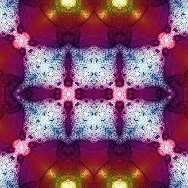 Kusursuz kaleydoskop deseni. Soyut etnik köken. Kusursuz bir doku. Yaratıcı bir geçmiş. Çizimler