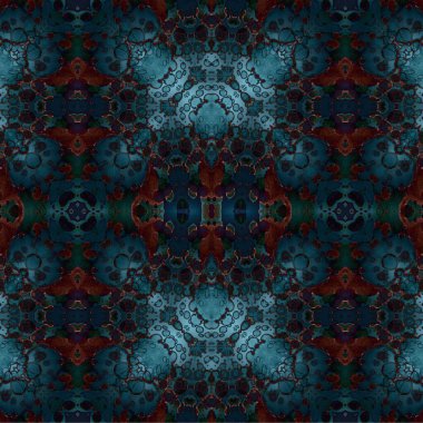 Kusursuz kaleydoskop deseni. Soyut etnik köken. Kusursuz bir doku. Yaratıcı bir geçmiş. Çizimler