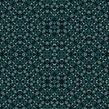 Kusursuz kaleydoskop deseni. Soyut etnik köken. Kusursuz bir doku. Yaratıcı bir geçmiş. Çizimler