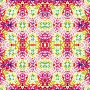 Kusursuz kaleydoskop deseni. Soyut etnik köken. Kusursuz bir doku. Yaratıcı bir geçmiş. Çizimler