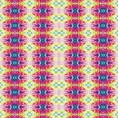 Kusursuz kaleydoskop deseni. Soyut etnik köken. Kusursuz bir doku. Yaratıcı bir geçmiş. Çizimler