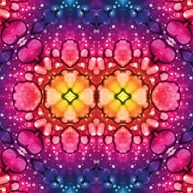 Kusursuz kaleydoskop deseni. Soyut etnik köken. Kusursuz bir doku. Yaratıcı bir geçmiş. Çizimler