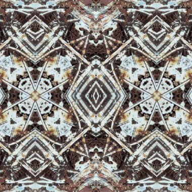 Kusursuz kaleydoskop deseni. Soyut etnik köken. Kusursuz bir doku. Yaratıcı bir geçmiş. Çizimler