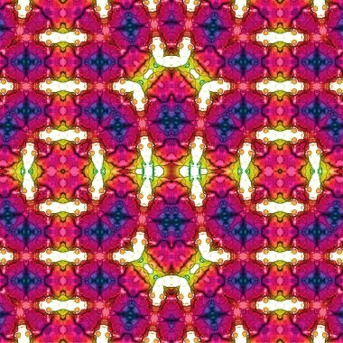 Kusursuz kaleydoskop deseni. Soyut etnik köken. Kusursuz bir doku. Yaratıcı bir geçmiş. Çizimler