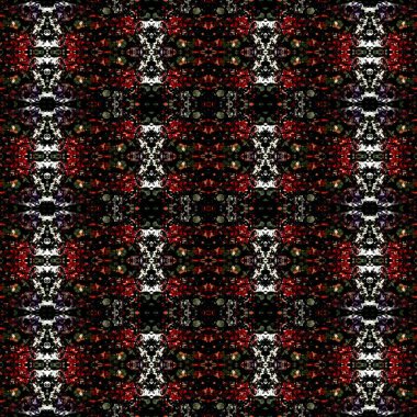 Kusursuz kaleydoskop deseni. Soyut etnik köken. Kusursuz bir doku. Yaratıcı bir geçmiş. Çizimler