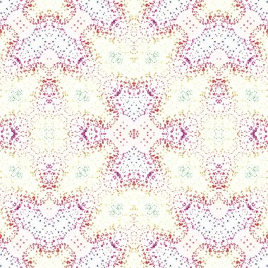 Kusursuz kaleydoskop deseni. Soyut etnik köken. Kusursuz bir doku. Yaratıcı bir geçmiş. Çizimler