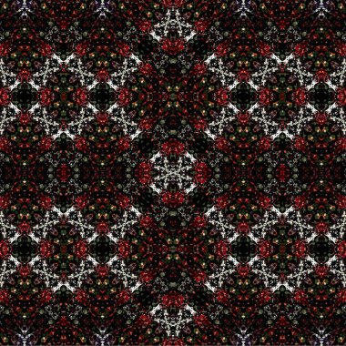 Kusursuz kaleydoskop deseni. Soyut etnik köken. Kusursuz bir doku. Yaratıcı bir geçmiş. Çizimler