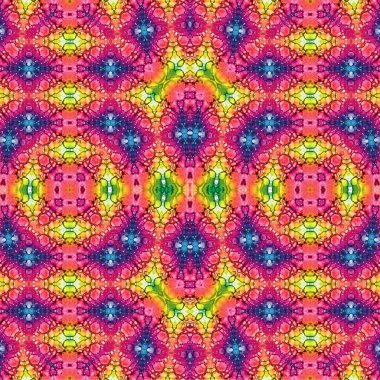 Kusursuz kaleydoskop deseni. Soyut etnik köken. Kusursuz bir doku. Yaratıcı bir geçmiş. Çizimler