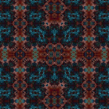 Kusursuz kaleydoskop deseni. Soyut etnik köken. Kusursuz bir doku. Yaratıcı bir geçmiş. Çizimler