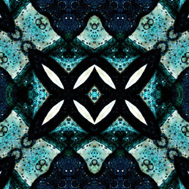 Kusursuz kaleydoskop deseni. Soyut etnik köken. Kusursuz bir doku. Yaratıcı bir geçmiş. Çizimler