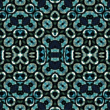 Kusursuz kaleydoskop deseni. Soyut etnik köken. Kusursuz bir doku. Yaratıcı bir geçmiş. Çizimler