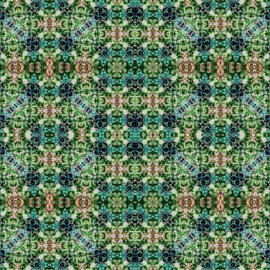 Kusursuz kaleydoskop deseni. Soyut etnik köken. Kusursuz bir doku. Yaratıcı bir geçmiş. Çizimler