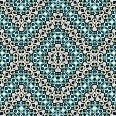 Kusursuz kaleydoskop deseni. Soyut etnik köken. Kusursuz bir doku. Yaratıcı bir geçmiş. Çizimler