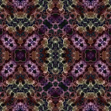 Kusursuz kaleydoskop deseni. Soyut etnik köken. Kusursuz bir doku. Yaratıcı bir geçmiş. Çizimler