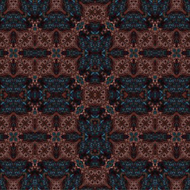 Kusursuz etnik düzen. Soyut retro arka plan. Kusursuz bir doku. Simetrik arkaplan. Sanat dokusu