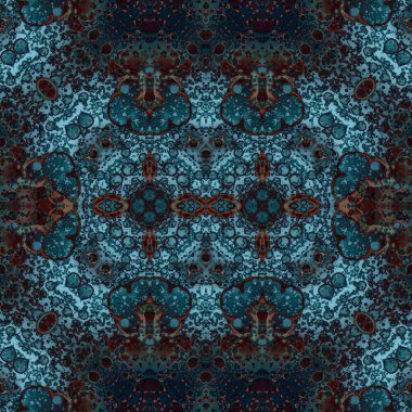 Kusursuz etnik düzen. Soyut retro arka plan. Kusursuz bir doku. Simetrik arkaplan. Sanat dokusu