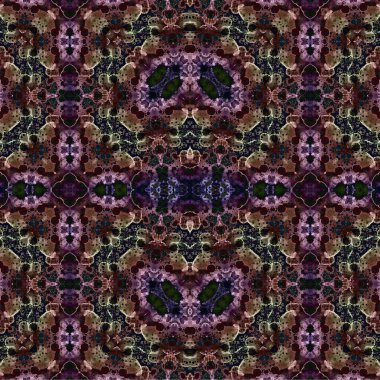 Kusursuz etnik düzen. Soyut retro arka plan. Kusursuz bir doku. Simetrik arkaplan. Sanat dokusu