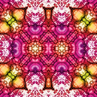 Kusursuz etnik düzen. Soyut retro arka plan. Kusursuz bir doku. Simetrik arkaplan. Sanat dokusu