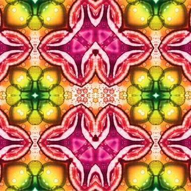 Kusursuz etnik düzen. Soyut retro arka plan. Kusursuz bir doku. Simetrik arkaplan. Sanat dokusu