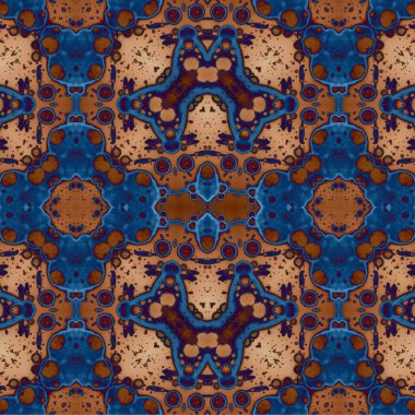 Kusursuz etnik düzen. Soyut retro arka plan. Kusursuz bir doku. Simetrik arkaplan. Sanat dokusu