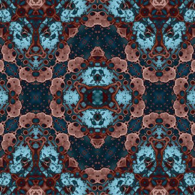 Kusursuz etnik düzen. Soyut retro arka plan. Kusursuz bir doku. Simetrik arkaplan. Sanat dokusu