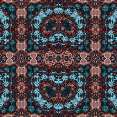 Kusursuz etnik düzen. Soyut retro arka plan. Kusursuz bir doku. Simetrik arkaplan. Sanat dokusu