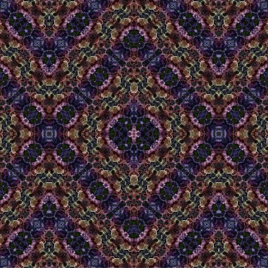 Kusursuz etnik düzen. Soyut retro arka plan. Kusursuz bir doku. Simetrik arkaplan. Sanat dokusu