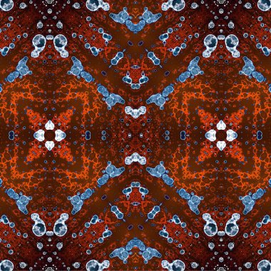 Kusursuz etnik düzen. Soyut retro arka plan. Kusursuz bir doku. Simetrik arkaplan. Sanat dokusu