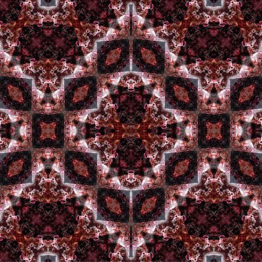 Kusursuz etnik düzen. Soyut retro arka plan. Kusursuz bir doku. Simetrik arkaplan. Sanat dokusu