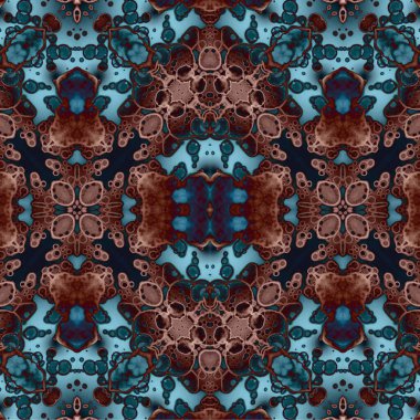 Kusursuz etnik düzen. Soyut retro arka plan. Kusursuz bir doku. Simetrik arkaplan. Sanat dokusu