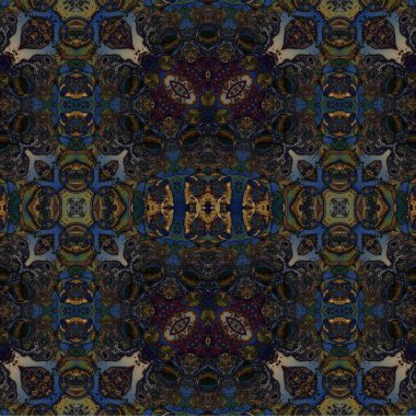 Kusursuz etnik düzen. Soyut retro arka plan. Kusursuz bir doku. Simetrik arkaplan. Sanat dokusu