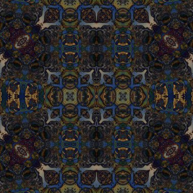 Kusursuz etnik düzen. Soyut retro arka plan. Kusursuz bir doku. Simetrik arkaplan. Sanat dokusu