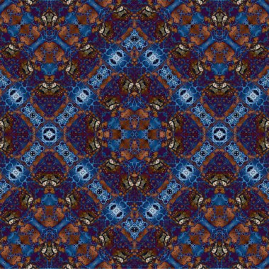 Kusursuz etnik düzen. Soyut retro arka plan. Kusursuz bir doku. Simetrik arkaplan. Sanat dokusu